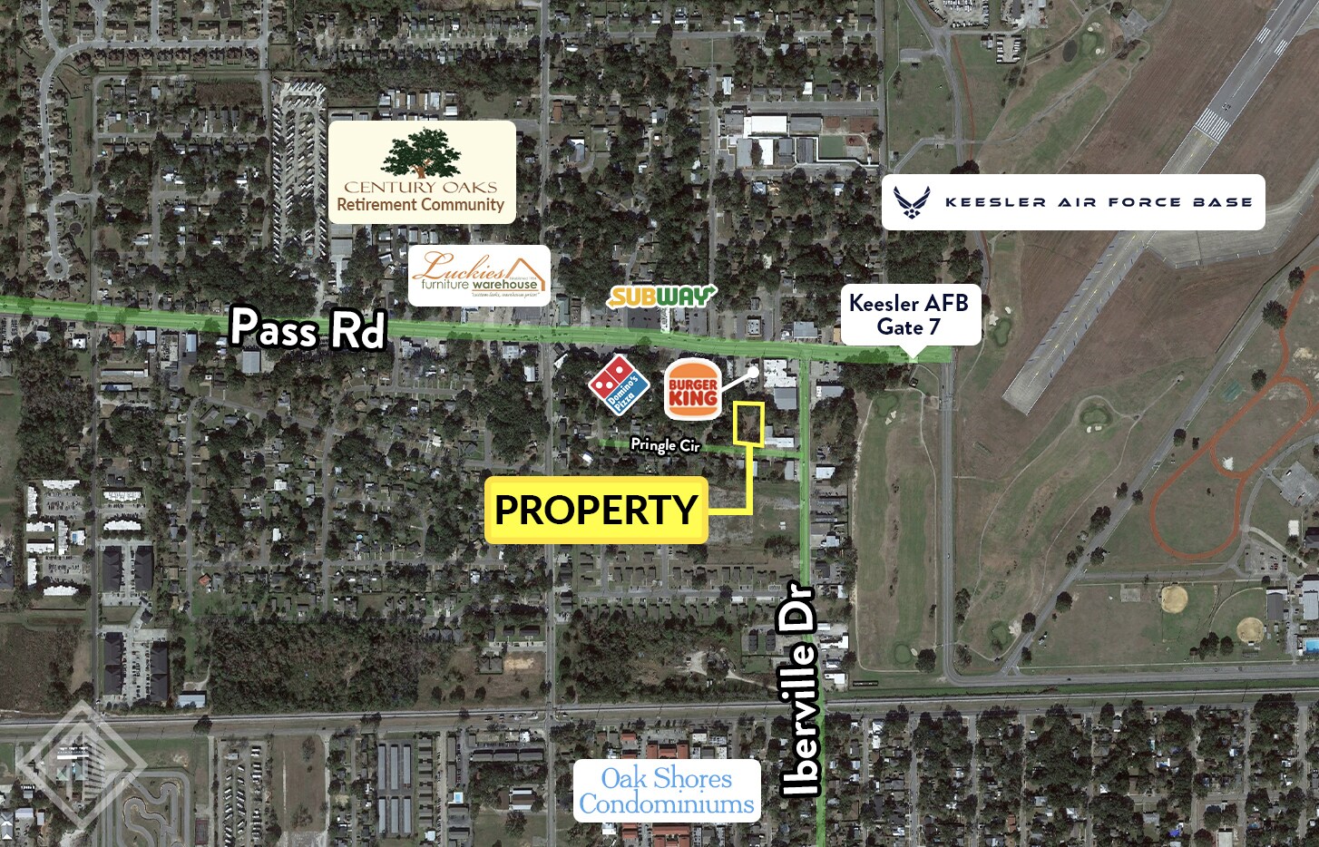 Pringle Circle, Biloxi, MS 39531 .70 Acre Commercial Lot Near Keesler