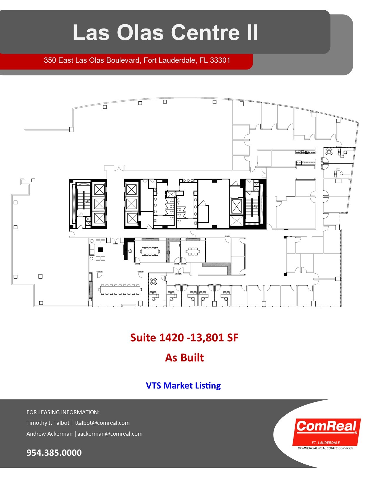 350 E Las Olas Blvd, Fort Lauderdale, FL for lease Floor Plan- Image 1 of 2