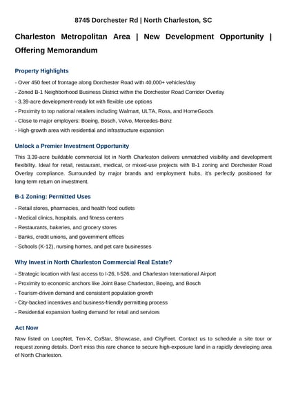 8745 Dorchester Road, North Charleston, SC for sale - Other - Image 2 of 4