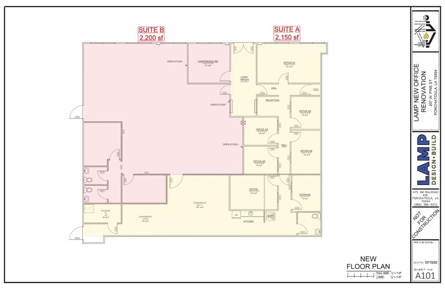 207 W Pine St, Ponchatoula, LA for lease - Floor Plan - Image 3 of 10