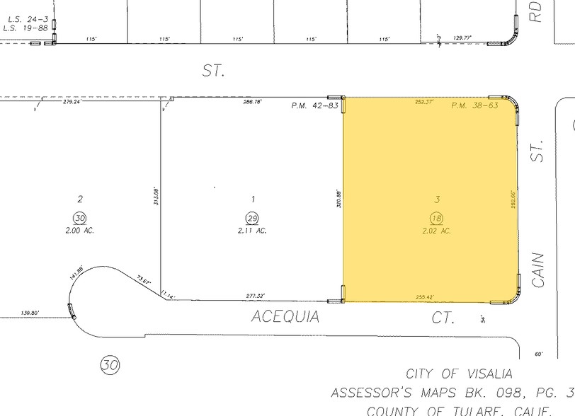 1639-1643 S Main St, Visalia, CA for lease - Plat Map - Image 2 of 5