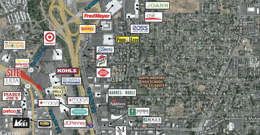 1800 N Riverside Ave, Medford, OR for lease Aerial- Image 1 of 2