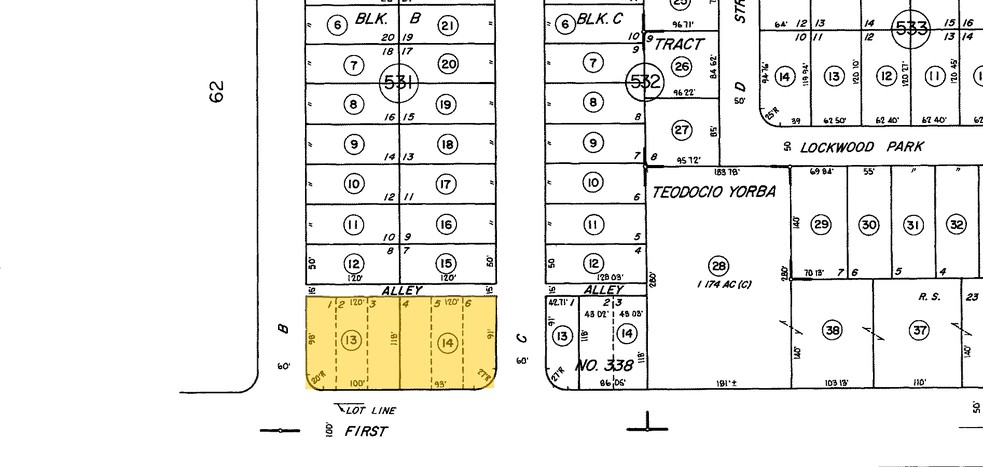 205-215 W 1st St, Tustin, CA for lease - Plat Map - Image 3 of 3