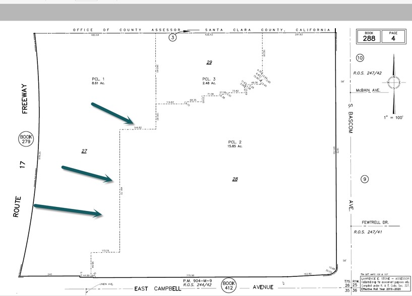 1875 S Bascom Ave, Campbell, CA for lease - Plat Map - Image 2 of 12