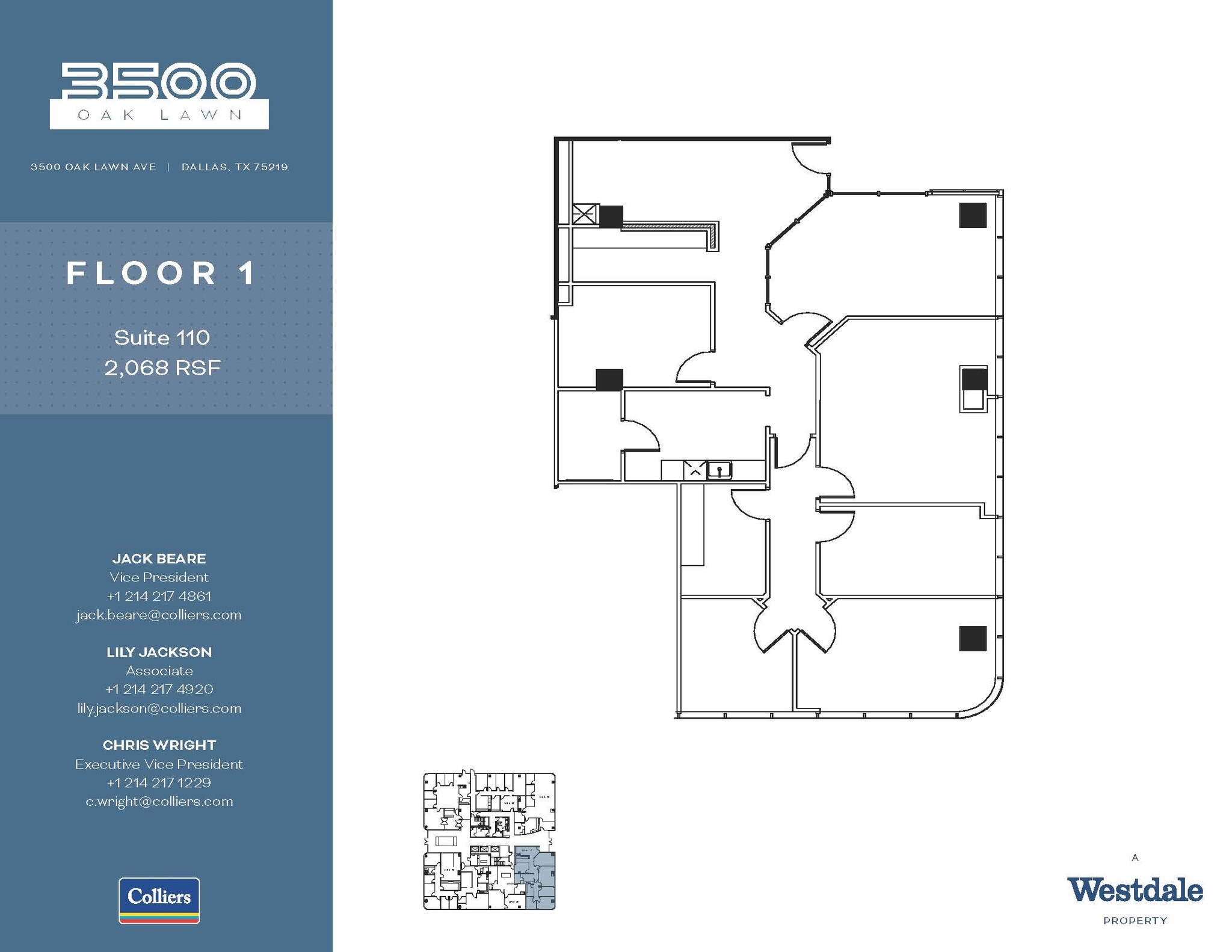 3500 Oak Lawn Ave, Dallas, TX for lease Floor Plan- Image 1 of 1