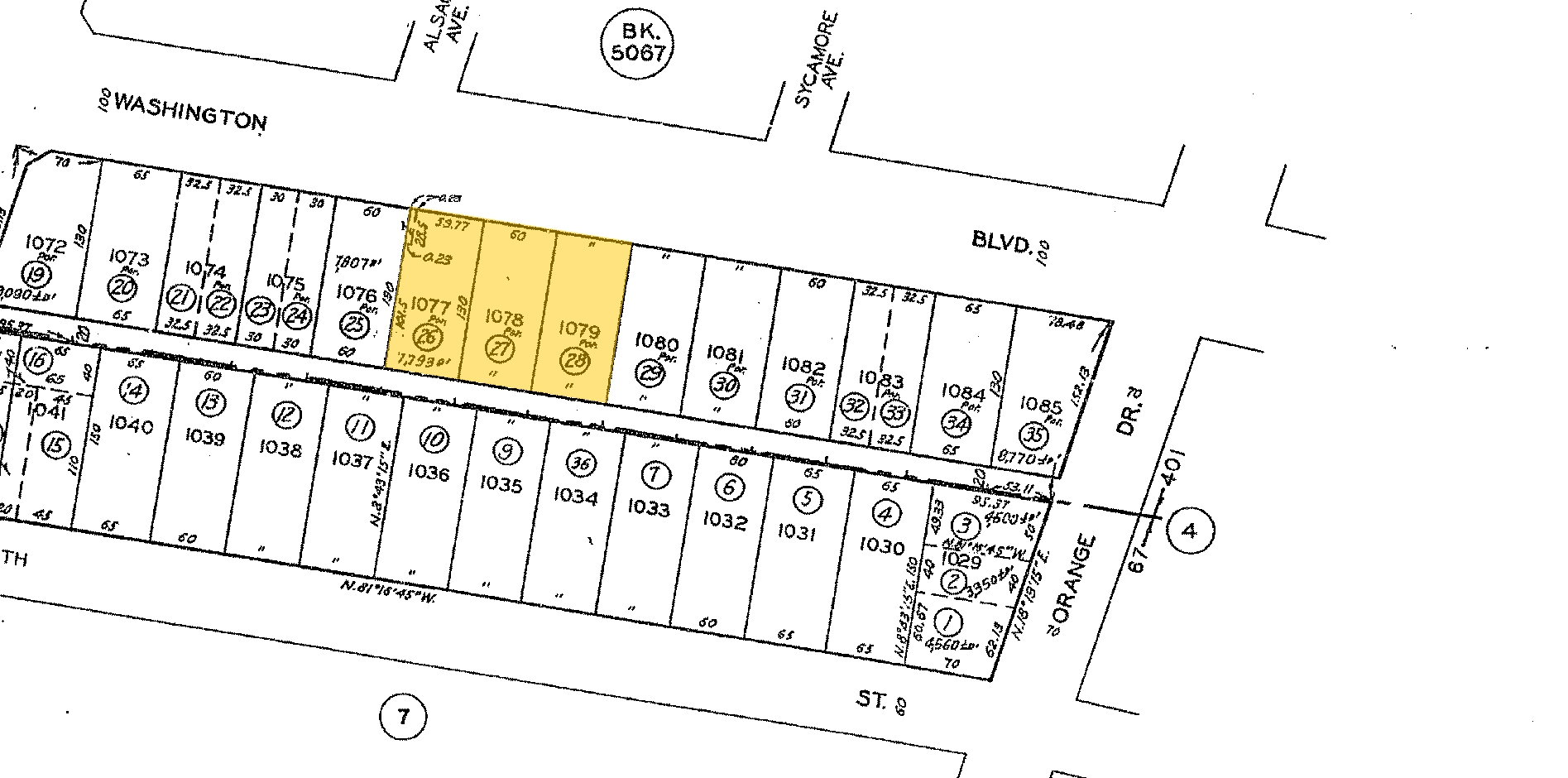 5110-5120 W Washington Blvd, Los Angeles, CA for sale Plat Map- Image 1 of 1