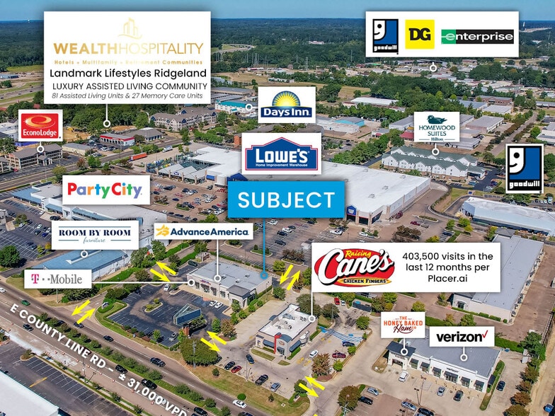 920 E County Line Rd, Ridgeland, MS for lease - Building Photo - Image 2 of 6