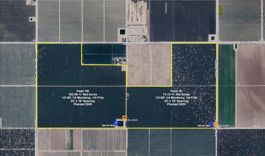 889.19 Acres of Almonds in San Joaquin portfolio of 3 properties for sale on LoopNet.com - Building Photo - Image 3 of 3