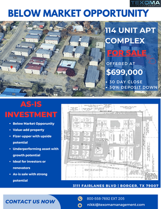 More details for 3111 Fairlanes Blvd, Borger, TX - Multifamily for Sale