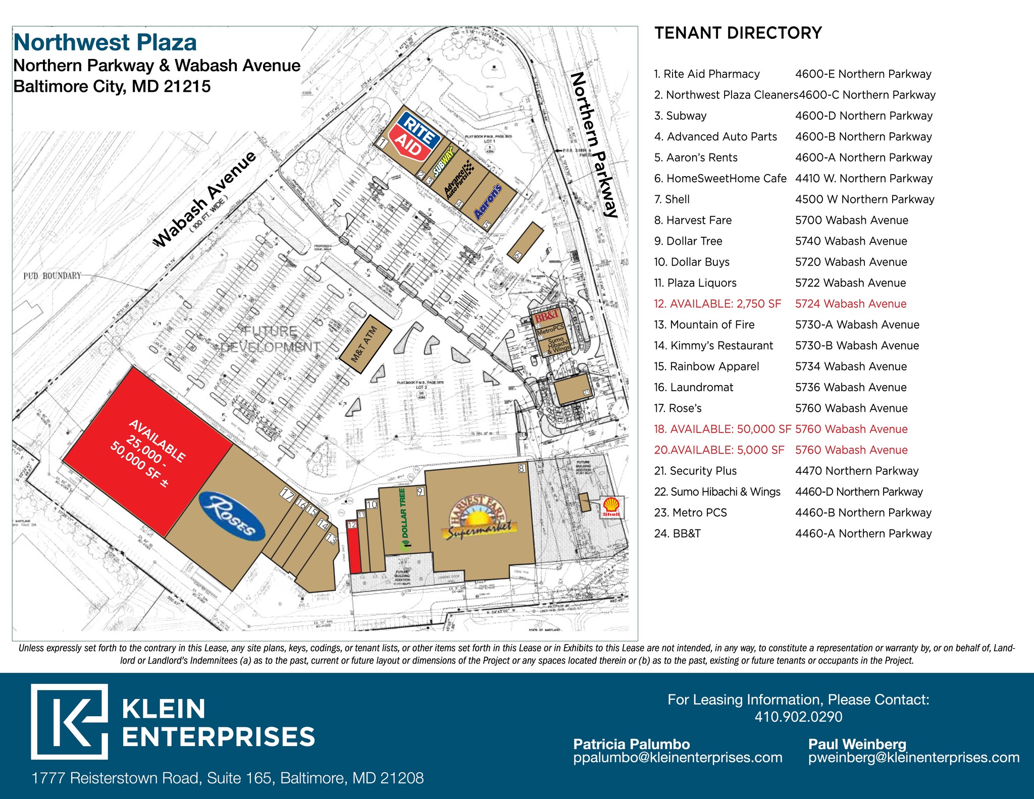 4600-4660 W Northern Pky, Baltimore, MD for lease Site Plan- Image 1 of 4