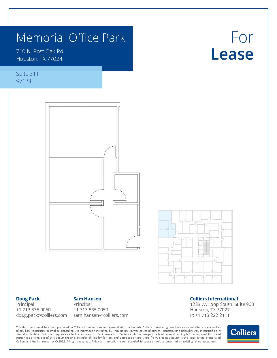 710 N Post Oak Rd, Houston, TX for lease Floor Plan- Image 1 of 2