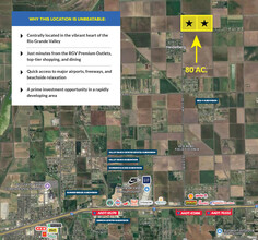 Mile 2 E. Rd. and Mile 10 N. Rd. Rd, Mercedes, TX - aerial  map view