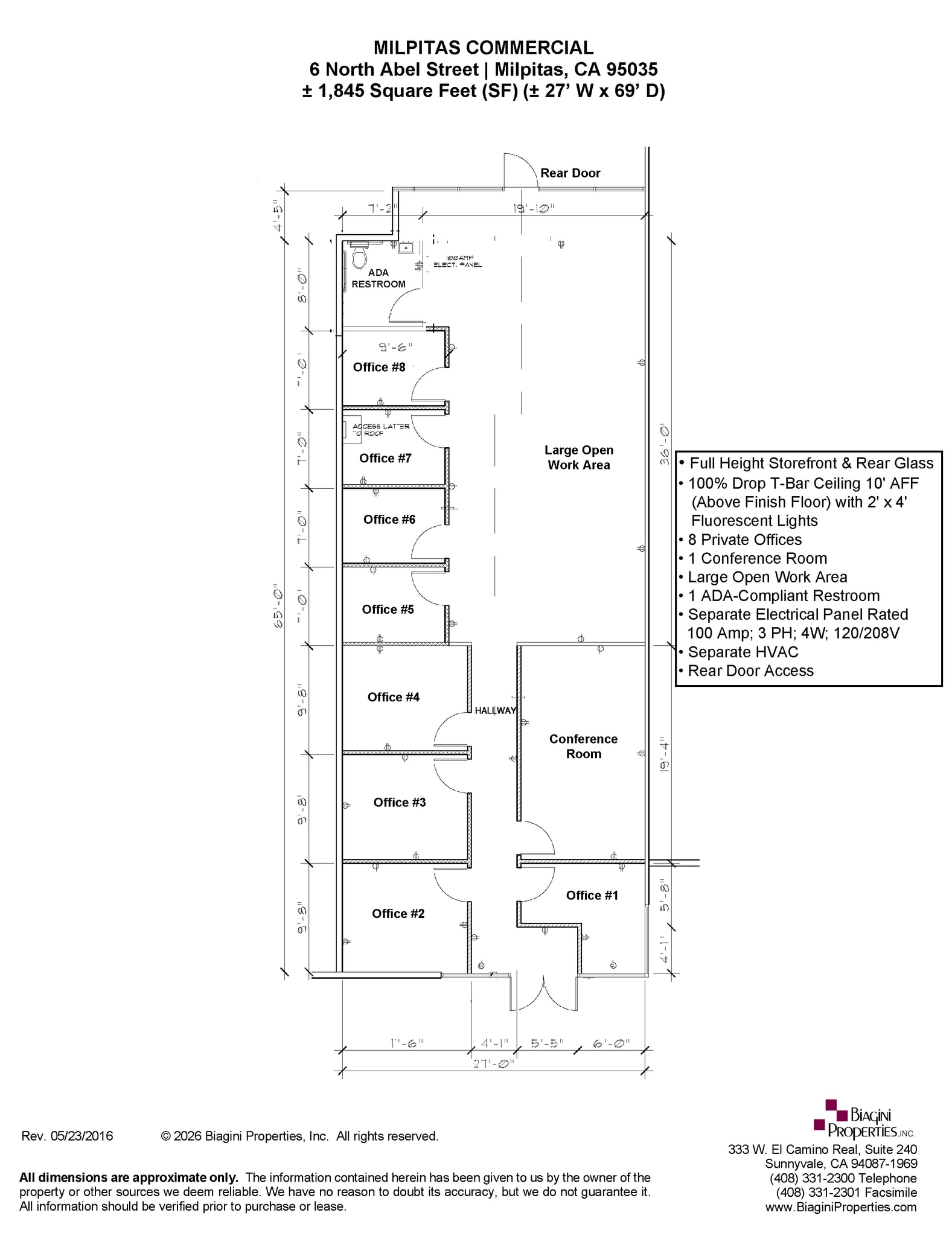 6 N Abel St, Milpitas, CA for lease Floor Plan- Image 1 of 1
