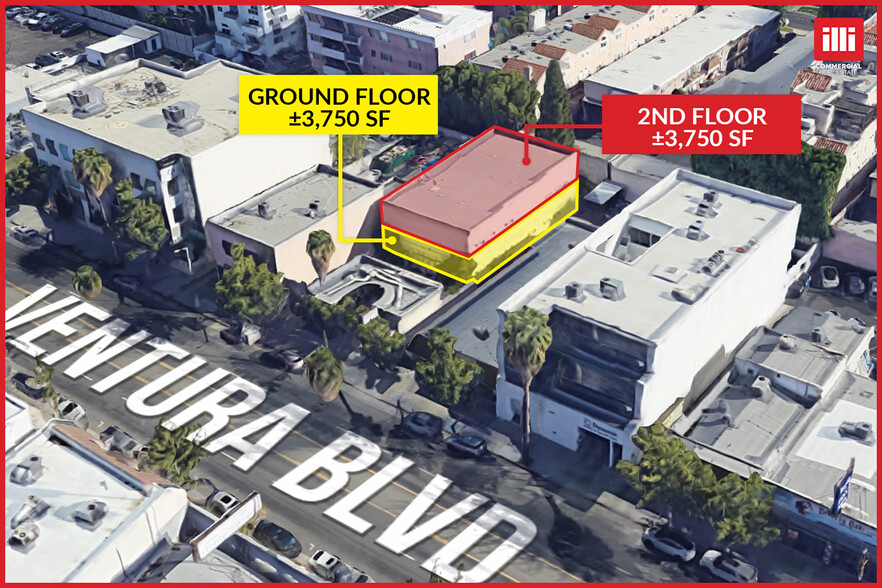 14252 Ventura Blvd, Sherman Oaks, CA for lease - Aerial - Image 2 of 4