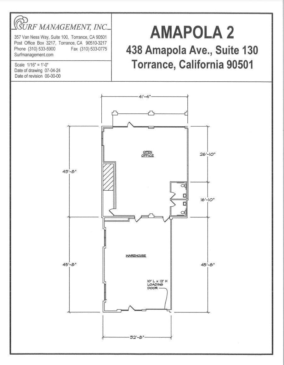 438 Amapola Ave, Torrance, CA for lease Floor Plan- Image 1 of 1