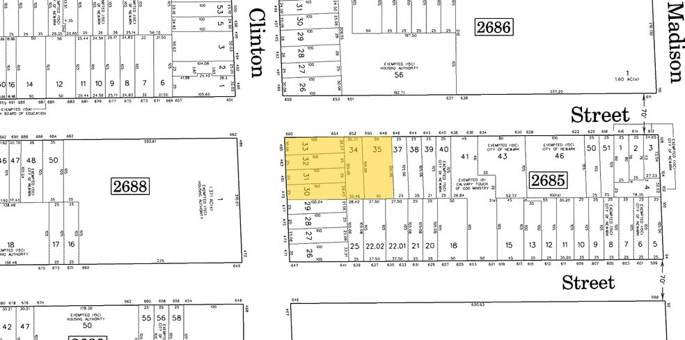 485 Clinton Ave, Newark, NJ for sale - Plat Map - Image 1 of 1