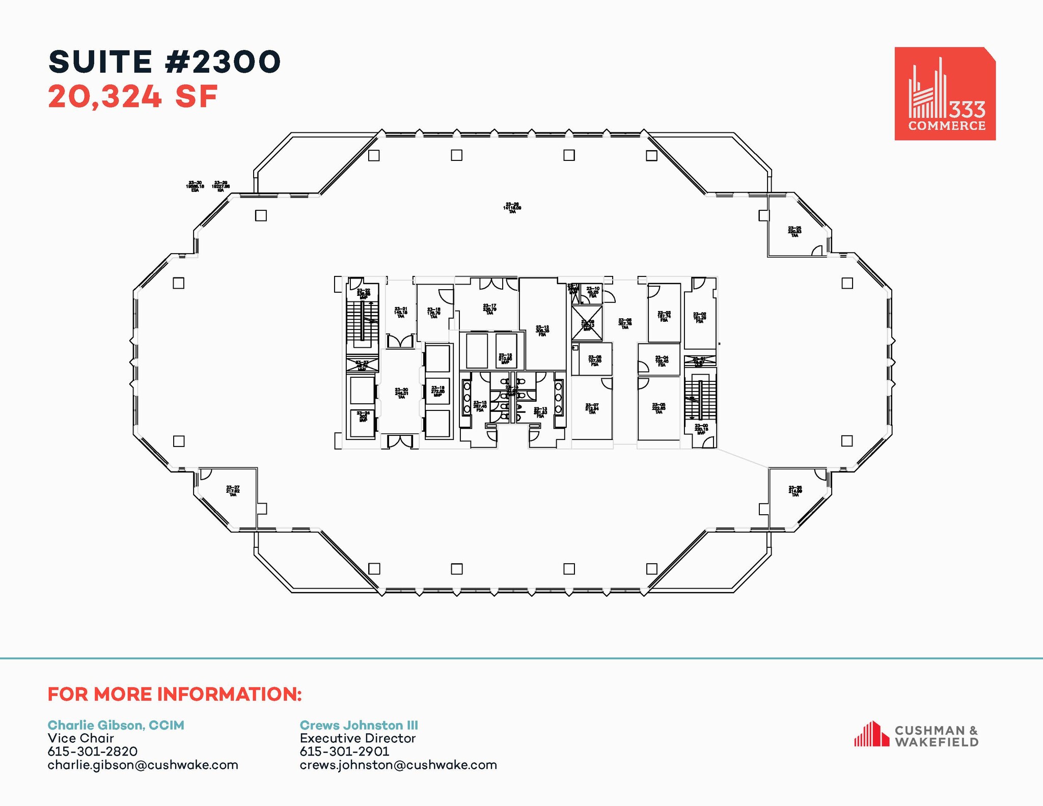 333 Commerce St, Nashville, TN for lease Floor Plan- Image 1 of 6