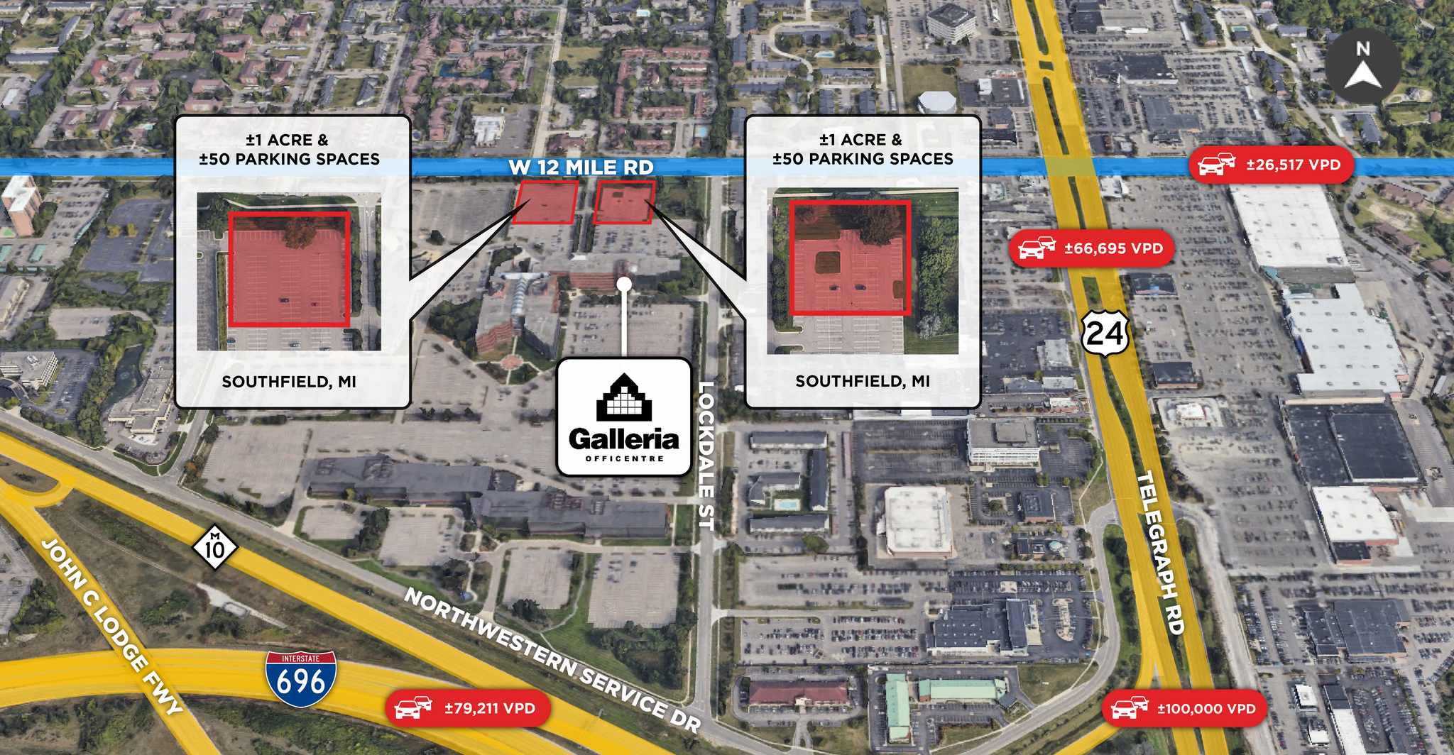 400 Galleria, Southfield, MI for sale Site Plan- Image 1 of 2