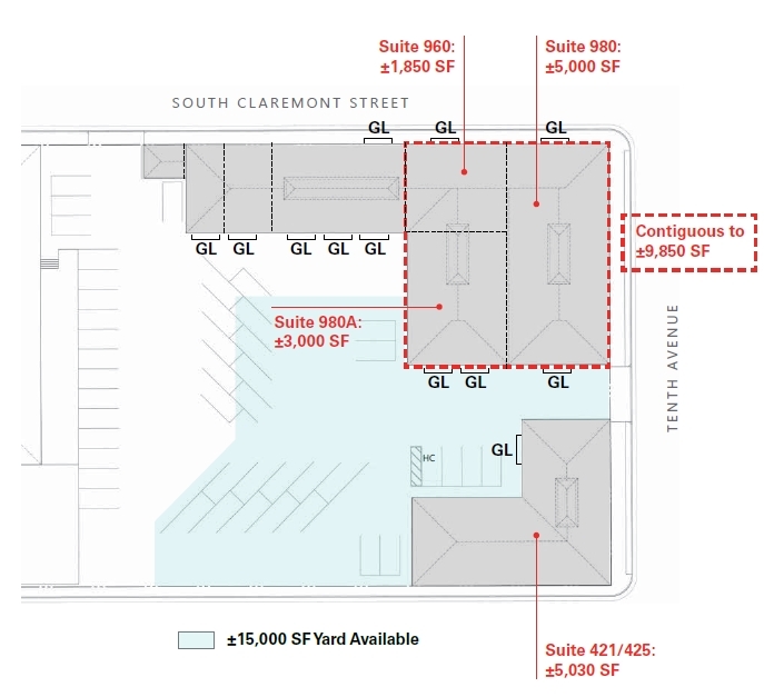 960-980 S Claremont St, San Mateo, CA for lease Floor Plan- Image 1 of 1