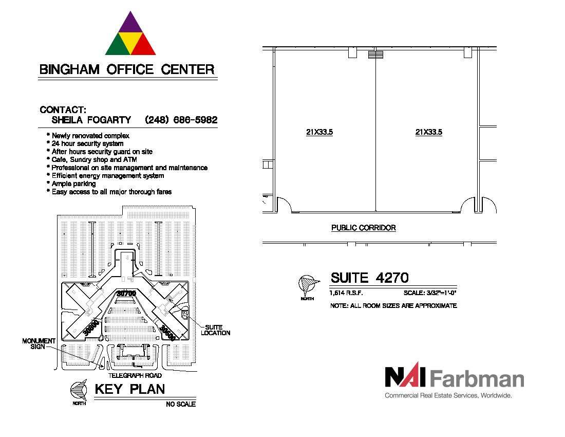 30600-30700 - 30800 Telegraph Rd, Bingham Farms, MI for lease Floor Plan- Image 1 of 2