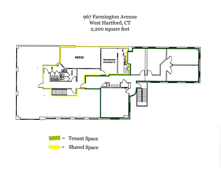 967 Farmington Ave, West Hartford, CT for lease - Floor Plan - Image 3 of 3