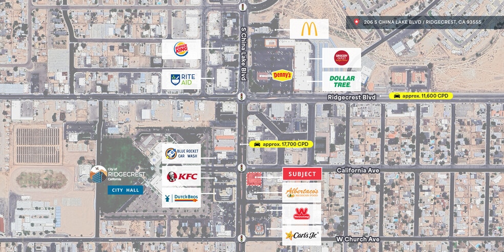 206 S China Lake Blvd, Ridgecrest, CA for lease - Building Photo - Image 2 of 3