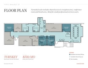1199 E Walnut St, Pasadena, CA for lease Floor Plan- Image 1 of 1
