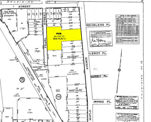 130 Maple Ave, Red Bank, NJ for sale Plat Map- Image 1 of 1