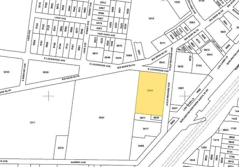 600 E Lockwood Ave, Webster Groves, MO for lease - Plat Map - Image 2 of 3