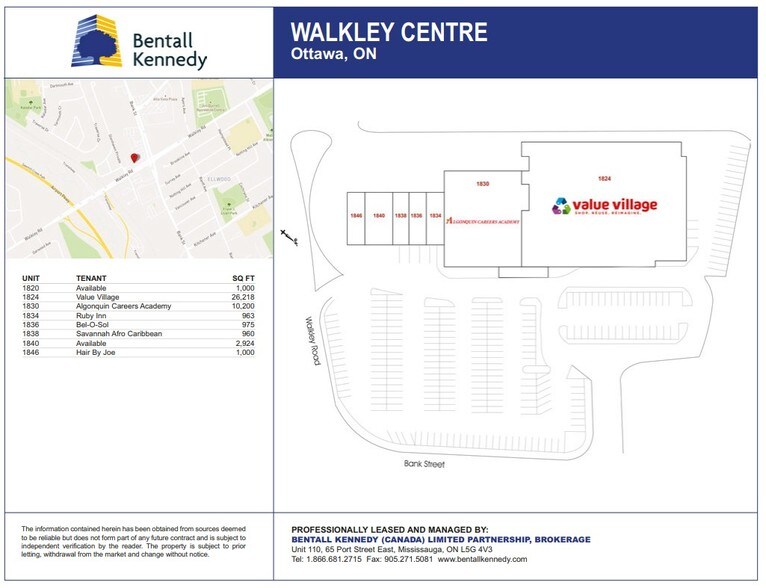 1824-1846 Bank St, Ottawa, ON for sale - Floor Plan - Image 1 of 1