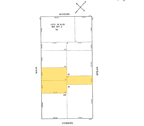 160 Spear St, San Francisco, CA for lease - Plat Map - Image 2 of 14