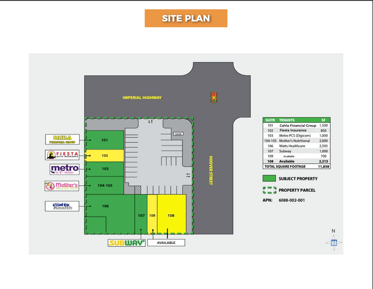 700 W Imperial Hwy, Los Angeles, CA for lease - Site Plan - Image 2 of 7