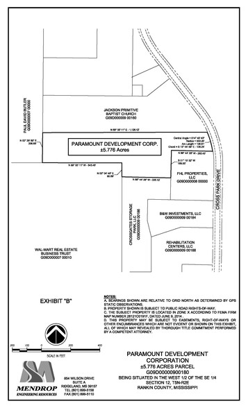 Cross Park Dr, Pearl, MS for sale - Plat Map - Image 2 of 3