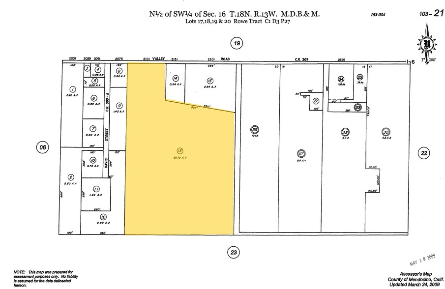 2101 Valley Rd, Willits, CA for sale - Plat Map - Image 1 of 1