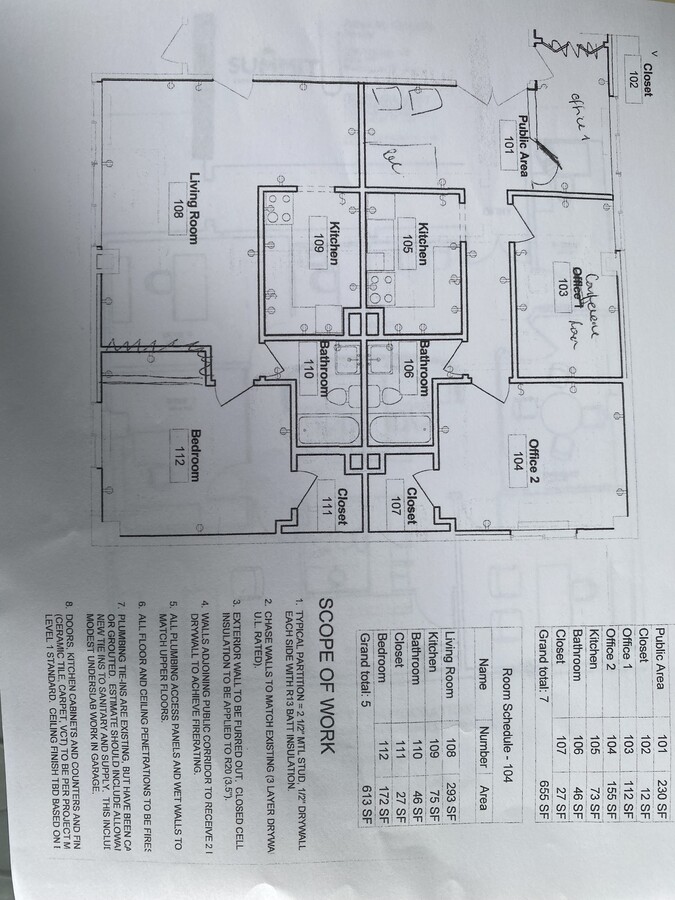 1325-1327 18th St NW, Washington, DC 20036 - Unit 103/104 -  - Floor Plan - Image 1 of 1