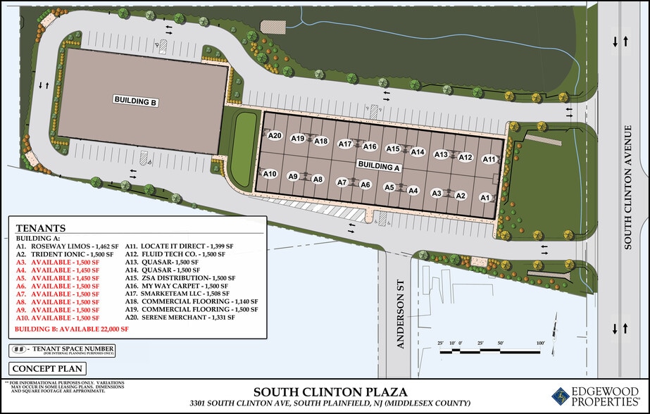 3301-3393 S Clinton Ave, South Plainfield, NJ for lease - Site Plan - Image 2 of 8