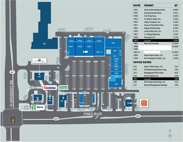 7841 Pines Blvd, Hollywood, FL for lease - Site Plan - Image 2 of 5