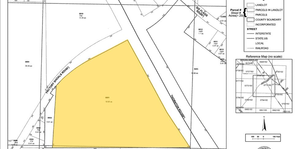 725 Factory Shoals Rd, Lithia Springs, GA for lease - Plat Map - Image 2 of 7