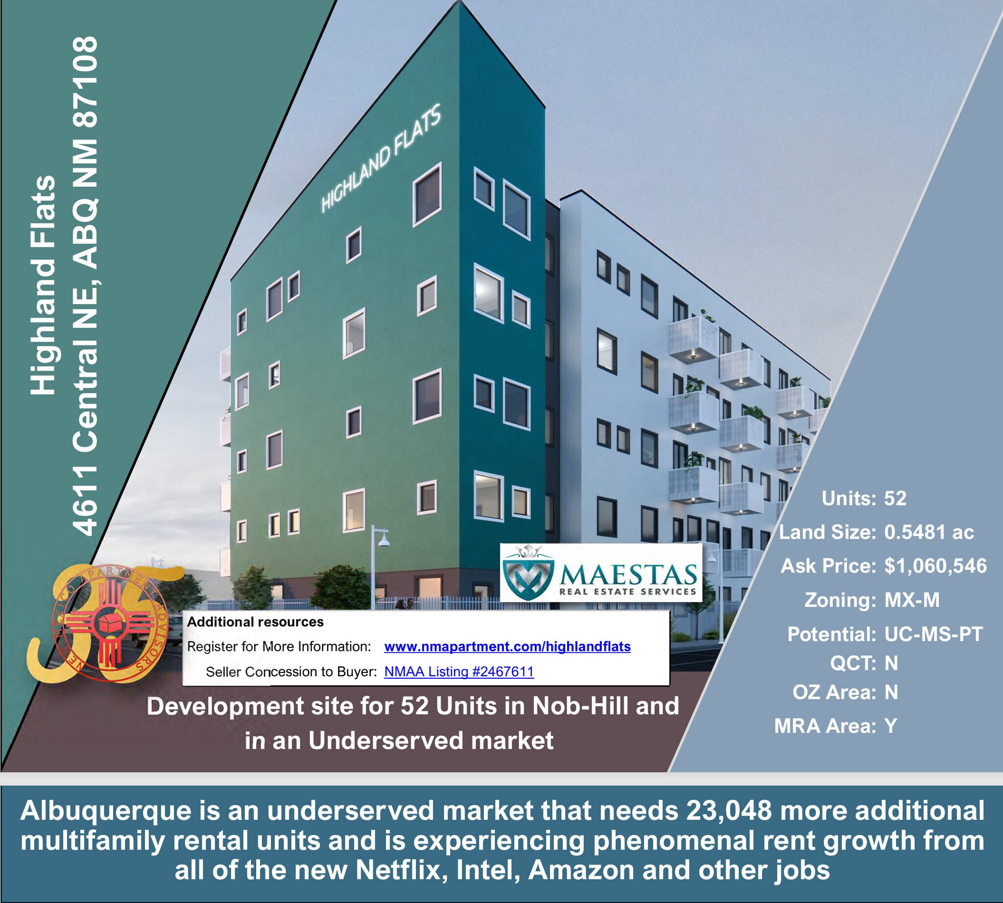 4611 Central Ave NE, Albuquerque, NM 87108 Land for Sale