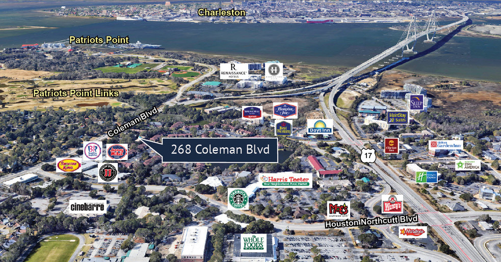 268 W Coleman Blvd, Mount Pleasant, SC for lease - Building Photo - Image 2 of 25