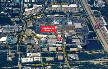 4 Waterway Square Pl, The Woodlands, TX - AERIAL  map view - Image1