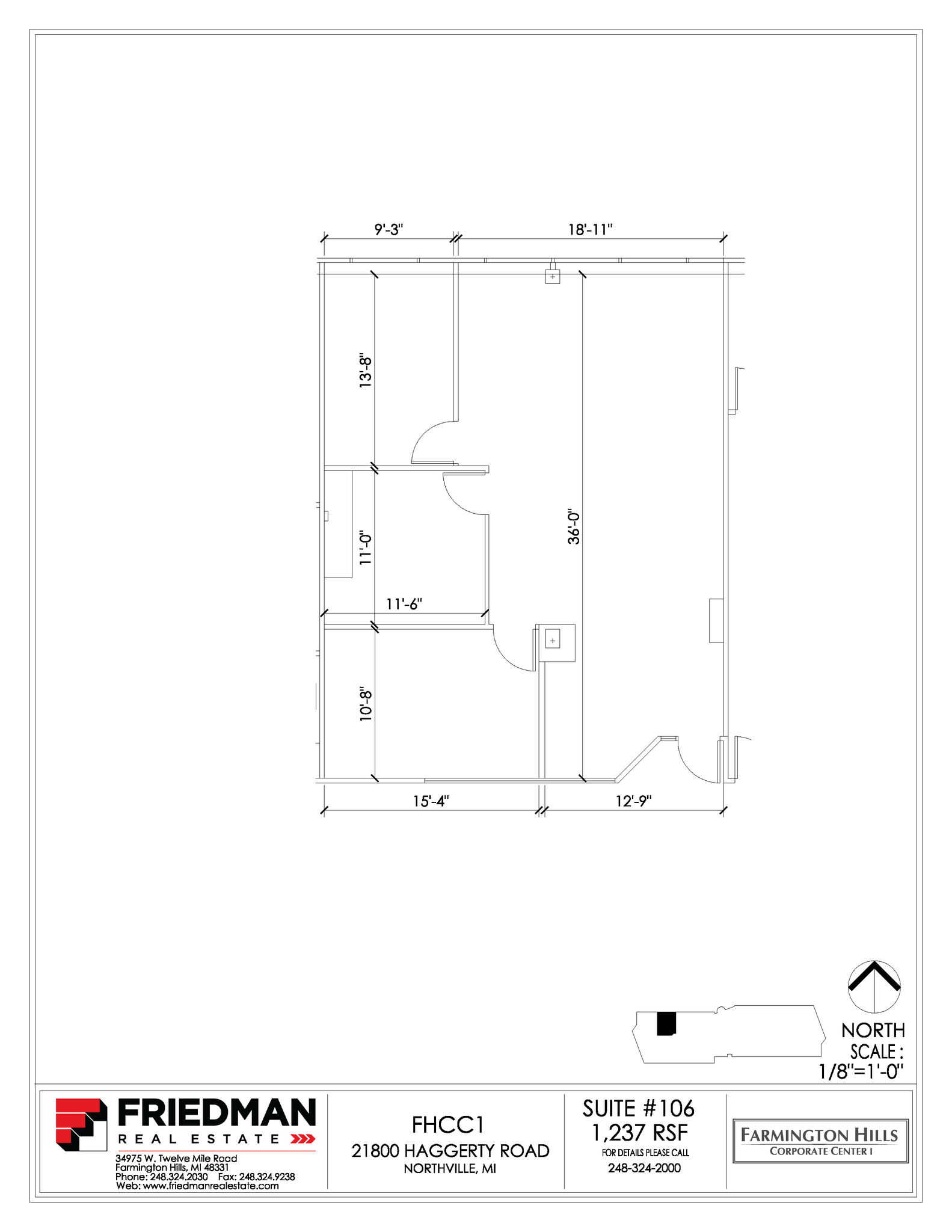 21800 Haggerty Rd, Northville, MI for lease Floor Plan- Image 1 of 2