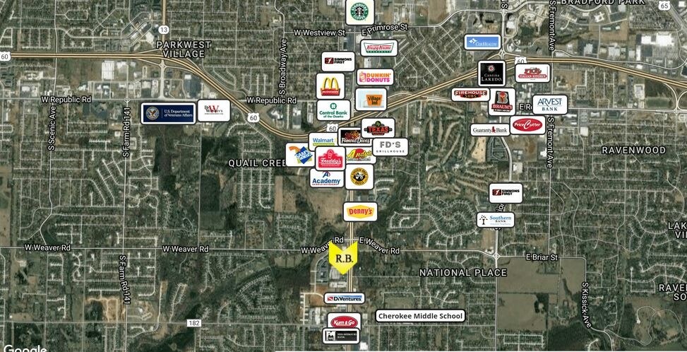 5135 S Campbell Ave, Springfield, MO for sale Aerial- Image 1 of 1