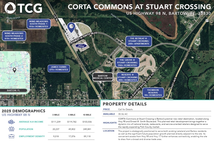 US Hwy 98, Bartow, FL for lease - Aerial - Image 2 of 3