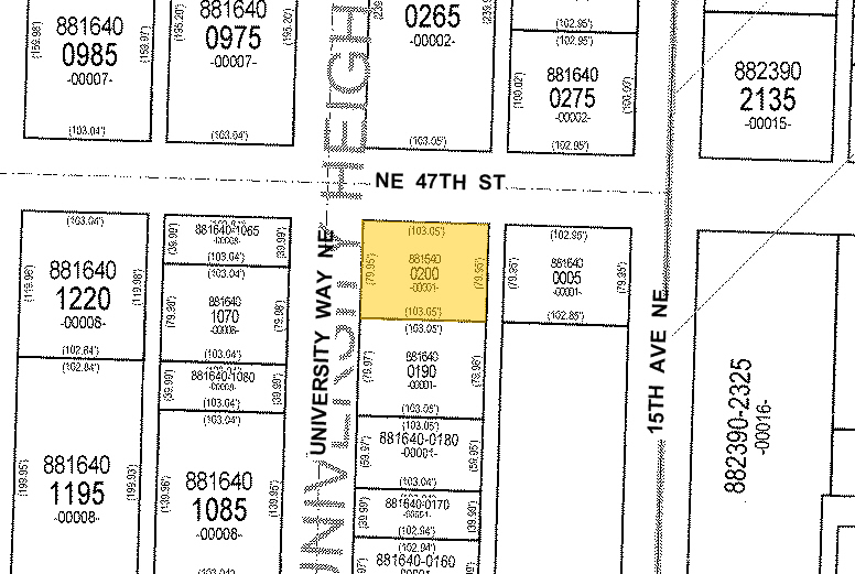 4552-4560 University Way NE, Seattle, WA for lease - Plat Map - Image 2 of 3