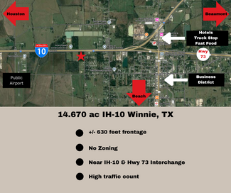 More details for 14.670ac IH-10, Winnie, TX - Land for Sale