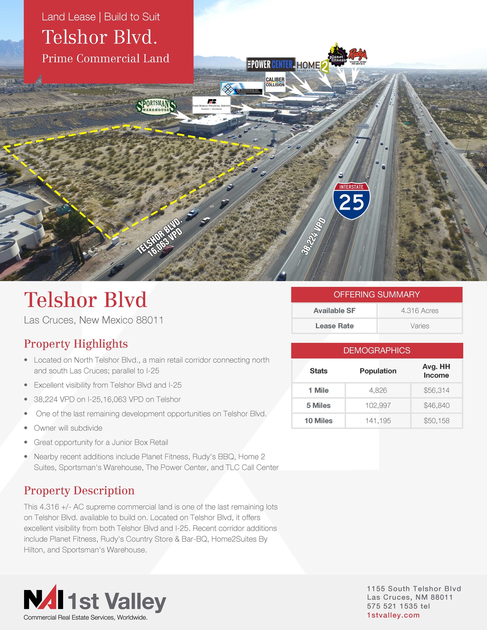 Telshor Blvd, Las Cruces, NM for lease Other- Image 1 of 3