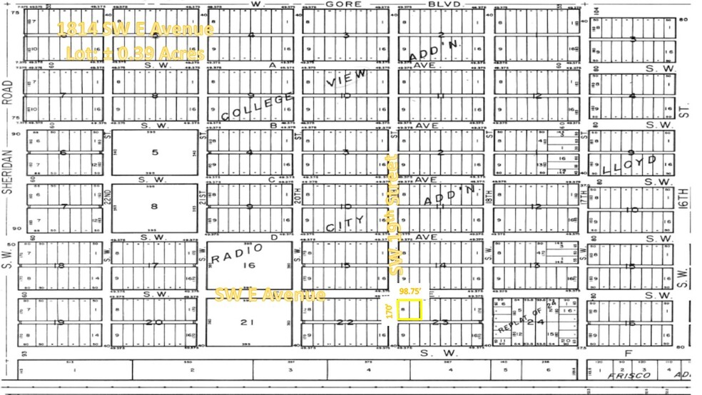 1814 SW E Ave, Lawton, OK for sale - Plat Map - Image 2 of 2