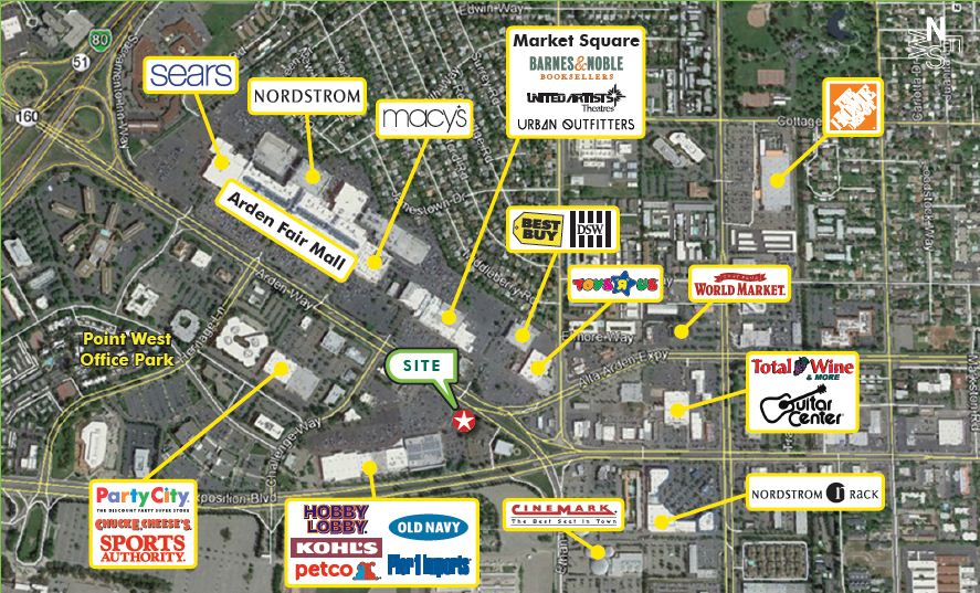Arden Fair Mall Map 1896 Arden Way, Sacramento, Ca 95815 - Arden Way Outparcel | Loopnet