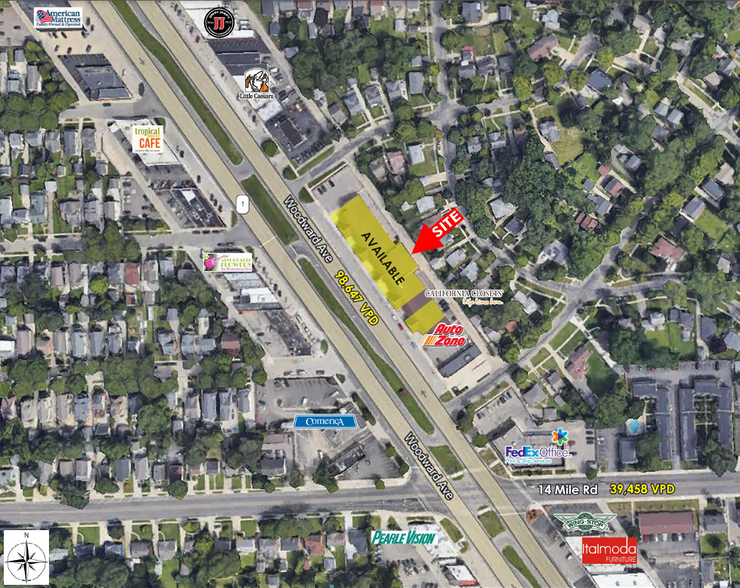 33202-33278 Woodward Ave, Birmingham, MI for lease - Aerial - Image 2 of 5